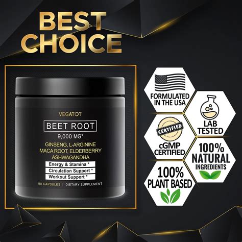 Buy Beet Root 9000mg *USA Made and Tested* Concentrated Extract with ...