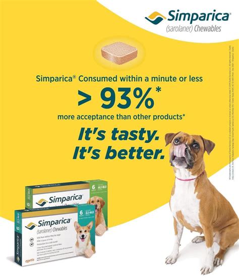 Zoetis Simparica Liver Flavour Tick and Fleas Removal Chewable Tablets ...