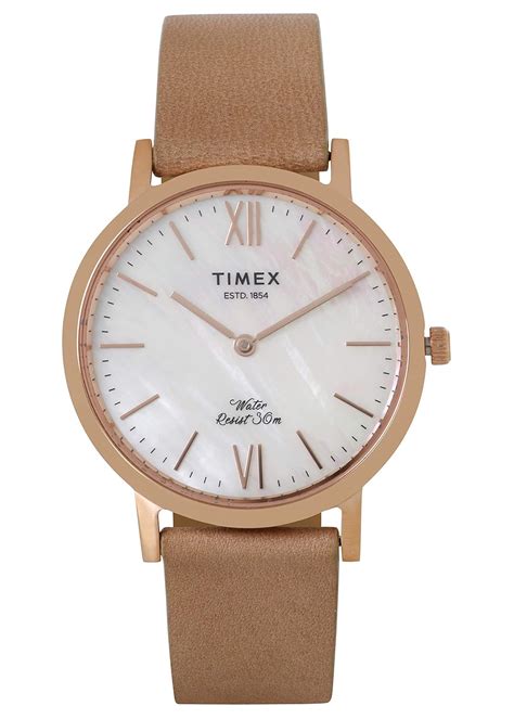 TIMEX Empera Analog Watch for Women with Mother of Pearl Round Dial ...