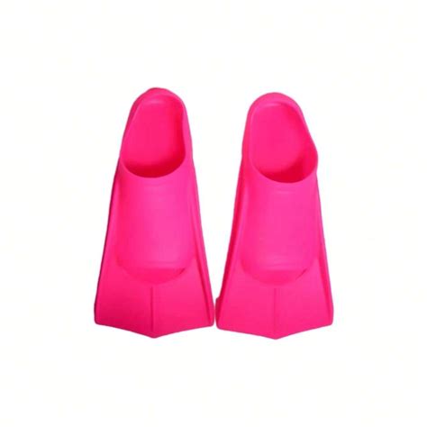 Hot Pink Adult Short Blade Swim Fins For Snorkeling Training Frog Kick ...