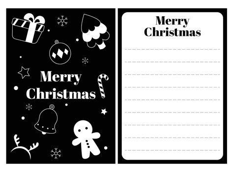 Printable Christmas Cards Black And White