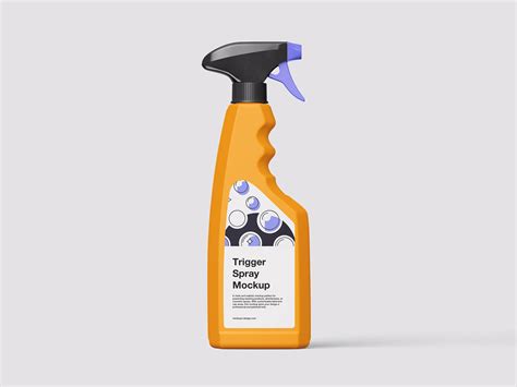 4 Free Plastic Trigger Head Spray Bottle Mockup PSD Set - Good Mockups