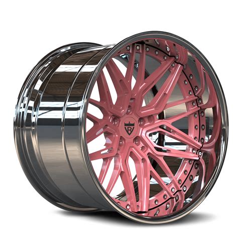 RV-T081 Pink Deep Lip Wheels | Custom 2-Piece for Charger & Challenger – RVRN WHEELS