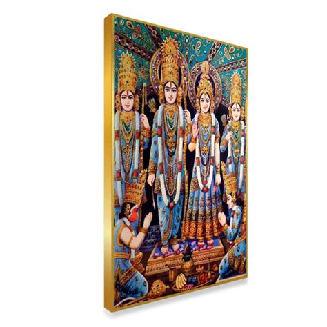 Beautifull Shri Ram, Sita, Bharat, Laxman, Satrugan Blessing Wall Art ...