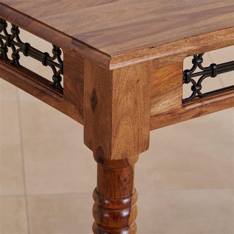 Buy Kian Sheesham Wood 4-Seater Dining Set with Chairs and Bench ...