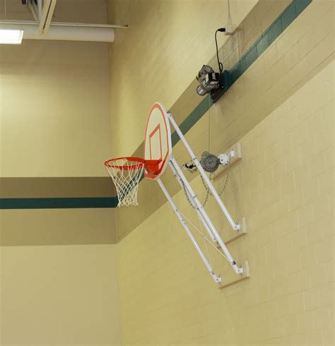 Gared Side-Fold Wall Mount Basketball Hoop with Glass Board and Manual ...