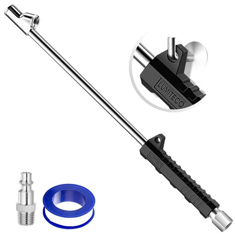 14" Extended Reach Dual Head Air Chuck, 2-Way Connection 1/4" FNPT ...