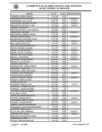 Current Inmate Roster - Cowley County