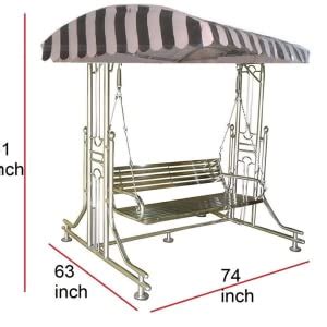 Kaushalendra Sturdy Stainless Steel 3-Seater Swing Jhula - 350 Kg ...