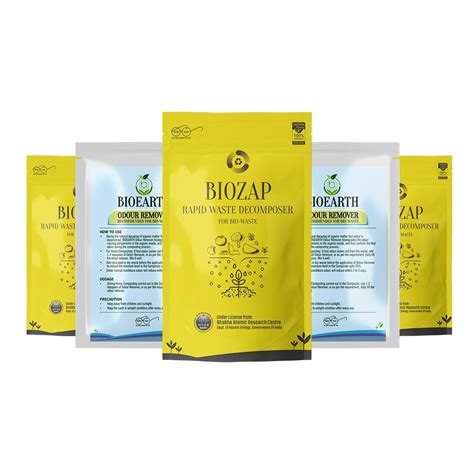 BioEarth Odour Remover & BIOZAP Waste Decomposer Combo - 5 Packs for ...