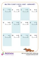 Multiply 3 digit 2 dp by 1 digit - worksheet no.2 | Worksheets | Math ...