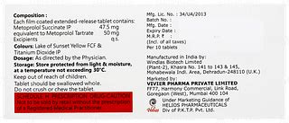 Metoprol Xl 50 Tablet 10: Uses, Side Effects, Price & Substitutes