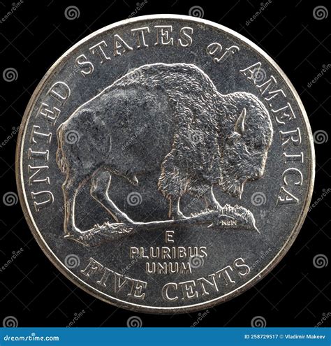 2005 five cent coin. USA stock image. Image of coin - 258729517
