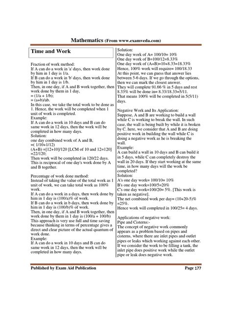 Image result for Time and Work Formula with Example