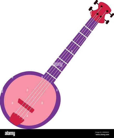 Color banjo icon. Vintage string music instrument Stock Vector Image ...