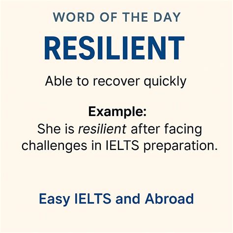 Easy - Word of the Day: Resilient Meaning: Able to recover quickly ...
