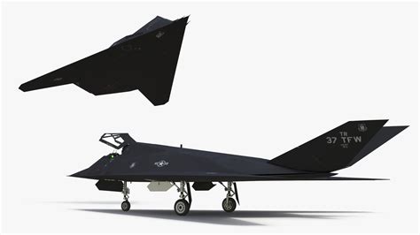 3D Lockheed F-117 Nighthawk Stealth Aircraft Rigged model | 3D Molier ...