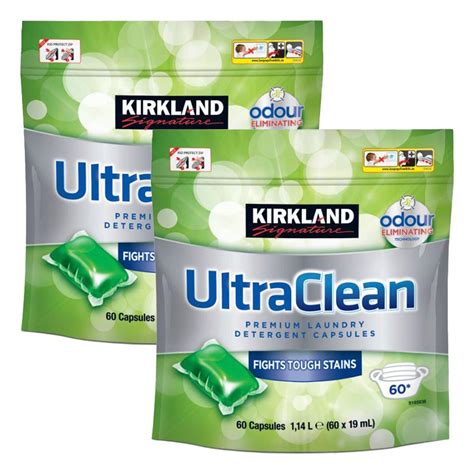 Kirkland Signature Ultra Clean Laundry Bio Detergent, 2 x 60 Pack ...