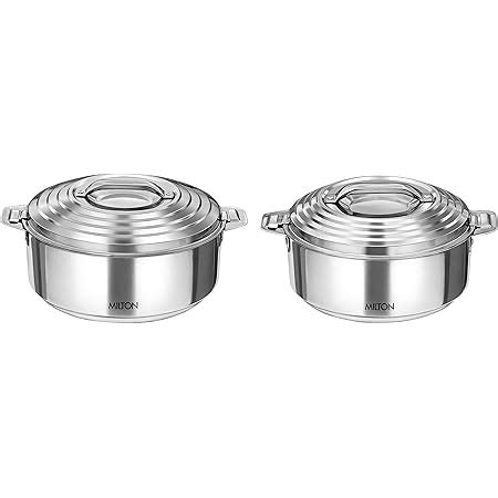 Buy Milton Galaxia Stainless Steel Casserole, 2.5 litres, Silver ...