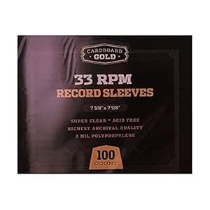 Cardboard Gold 100 CBG 33 RPM 12 LP Record Album Sleeves - Archival ...