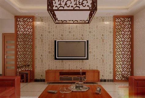 新中式家装电视墙,新中式电视墙壁纸,新中式实木电视墙_大山谷图库