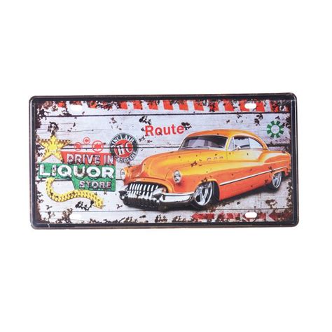 Number Plates wall sign - Drive In Liquor Store — eazy wagon