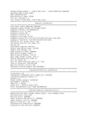 Fillable Online ecolab lime away 12021 form Fax Email Print - pdfFiller