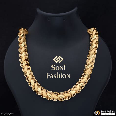 Amazing Design Gold Plated Kohli Chain for Men - Style E552 – Soni ...
