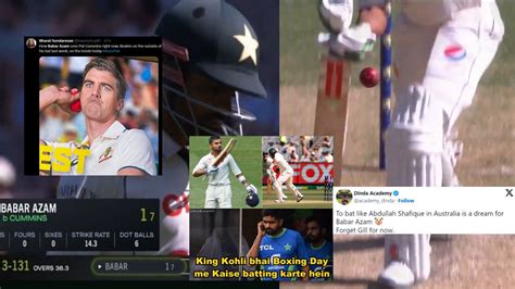 "What a shame"- Fans roast Babar Azam after Pat Cummins cleans him up ...