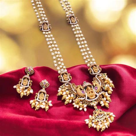 Golden Sharviya Temple Jewellery Set - New Arrival – Bling Bag