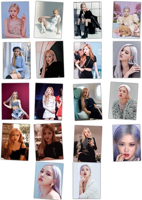 SINCE 7 STORE Blackpink Rose Solo Lomo Cards Pack of 18 Premium ...