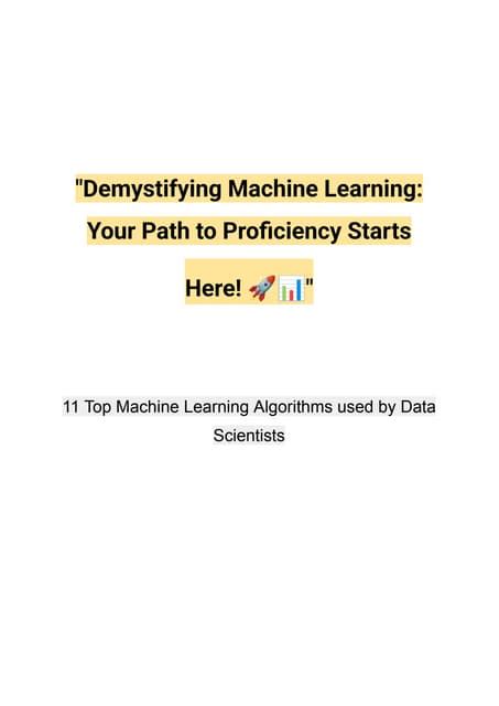 Machine Learning Algorithms PDF 的图像结果