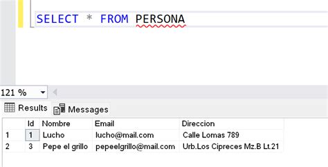 SQL Structured Query 的图像结果