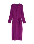 Buy Cupro Rich Notch Neck Midi Shirt Dress at Marks & Spencer