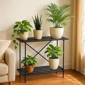 ecofynd Adam Plant Stands for Outdoor Balcony, Flower Pot Stand for ...