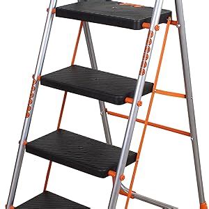 Magna Homewares Pollux Plus Heavy Duty 4 Step Folding Ladder/Step ...