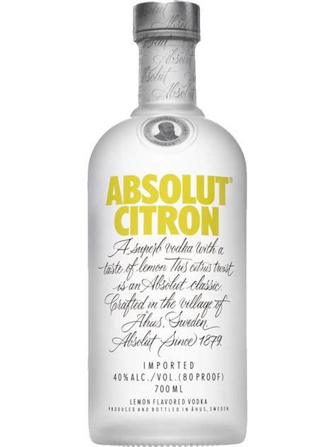 Absolut Vodka Citron 700ml | Platinum Pour