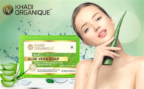 Buy Khadi Organique Handmade & Herbal Aloe Vera Soap with natural ...