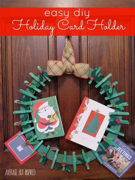 Easy DIY Holiday Card Holder