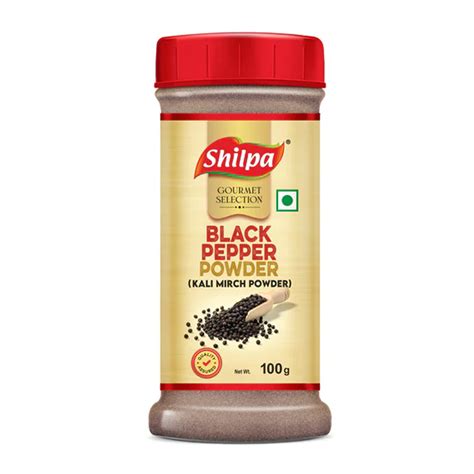 Shilpa Kali Mirch (Black Pepper) Powder 100g Jar Pack – Shilpafoodsindia