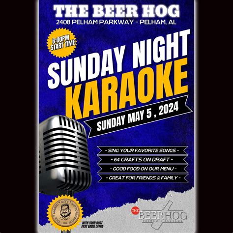 Sunday Night Karaoke at The Beer Hog, The Beer Hog, Pelham, 5 May 2024 ...