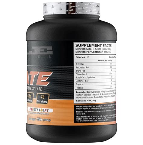 Pole Nutrition Isolate 100% Hydrolyzed Whey Protein Fruity Loops ...
