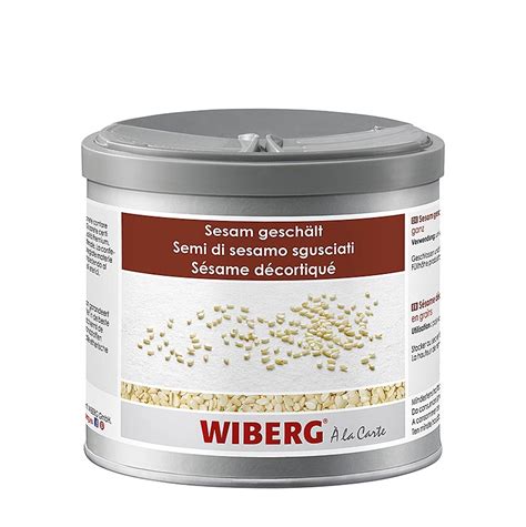 Sesamo Wiberg, pelado, 290g, caja de aromas | GOURMET VERSAND Tienda Online