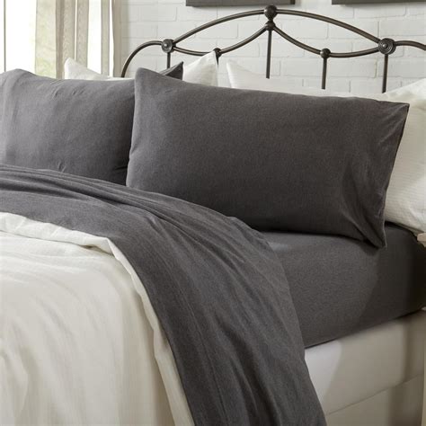 Amazon.com: Cotton Jersey Knit Twin Sheet Set - Ultra-Soft, Stretchy ...