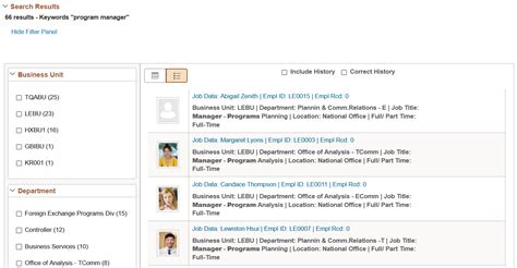 Working with the Search Results