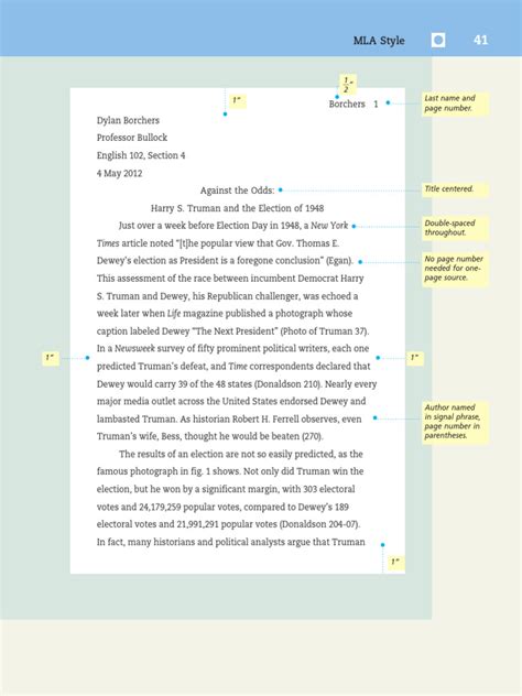Image result for MLA Style Essay Format