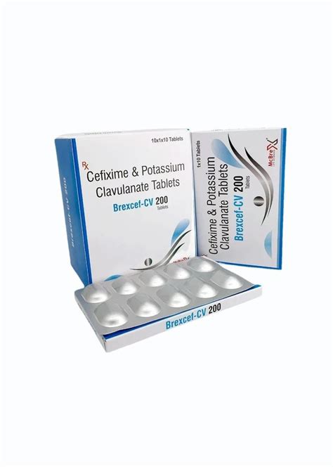 Cefixime And Lactic Acid Tablets - Cefixime 200mg Clavulanic Acid 125 ...