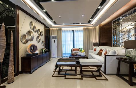 中式装修案例_北京荷兰庄园二居室130平米装修效果图
