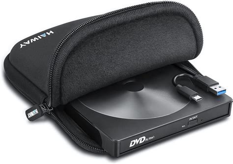 Buy Haiway External CD DVD Drive USB 3.0 Type-C Portable CDDVD ROM ...