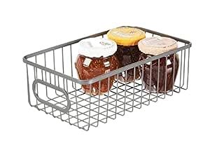 Go Hooked Multipurpose 10" Metal Bathroom Storage Organizer Basket Bin ...